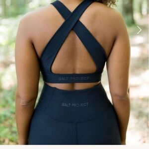 Salt Project Black Sports Bra and Leggings Set